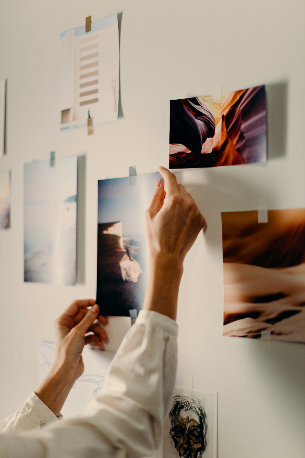creating mood board wall